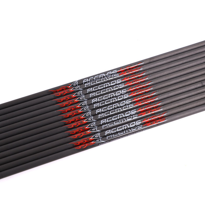 Pure Carbon Arrow Shaft Acc Red Label 5.2 Inner Diameter Carbon Arrow Shaft for Recurve Compound Traditional Bows for Competitive Competition DIY Pure Carbon Arrow Shaft Acc Red Label 5.2 Inner Diameter Carbon Arrow Shaft for Recurve Compound Traditional Bows for Competitive Competition DIY