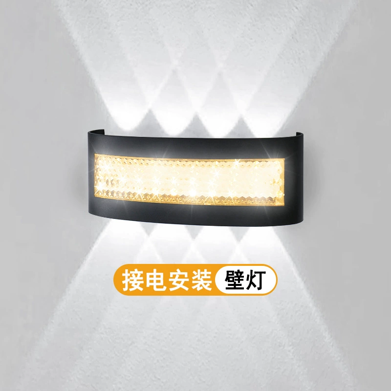 Светодиодный уличный настенный светильник, уличный настенный светильник, черный настенный светильник с телескопом, водонепроницаемый трансграничный проход для отеля, коридор, спальня