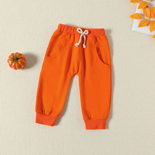 Spring and Autumn Halloween Pumpkin Children's Long-sleeved Sweater Set New European and American men and girls casual letter suit