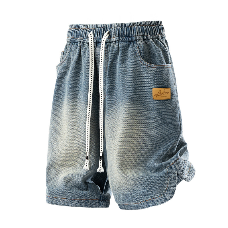 【L-9Xl】Large Size Trendy Brand Fashion Jacquard Denim Shorts for Men, Summer Trendy Loose Sports Shorts 【L-9Xl】Large Size Trendy Brand Fashion Jacquard Denim Shorts for Men, Summer Trendy Loose Sports Shorts