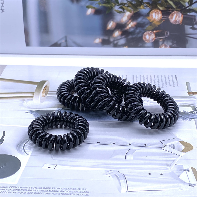 Pulsera grande, mediana y pequeña bobina de teléfono negro banda de pelo banda de goma cabeza cuerda un yuan dos yuanes tienda de accesorios para el cabello accesorios para la cabeza