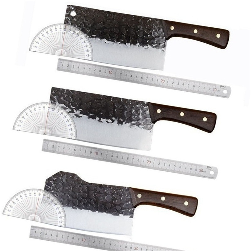 Patrón de martillo forjado cuchillo de cocina alas de pollo mango imitación retro Longquan corte de hueso corte de carne cuchillo de cocina de doble propósito