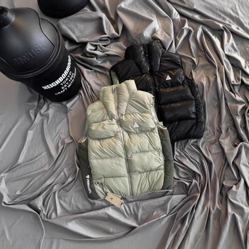 Foreign Trade Acg Winter Vest Windproof Warm Couple Cotton Jacket Trendy Brand Student Same Style Stand Collar Versatile Coat