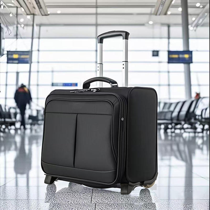 Small High-Speed Rail Aviation Boarding Suitcase 16inch Oxford Cloth Trolley Suitcase Women's Lightweight Suitcase Men's Waterproof