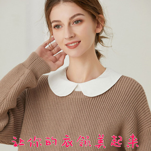 Fake collar solid color autumn and winter casual multi-function decorative base shirt collar matching sweater
