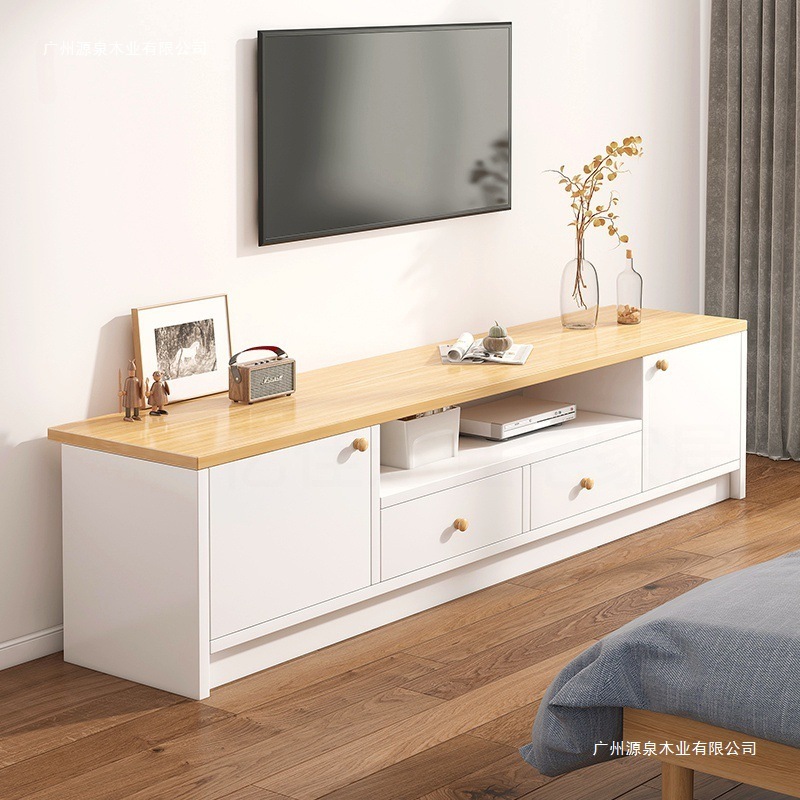 Tv Cabinet Floor-Standing Household New Modern Simple Tv Cabinet Small Apartment Narrow Rental Tv Cabinet