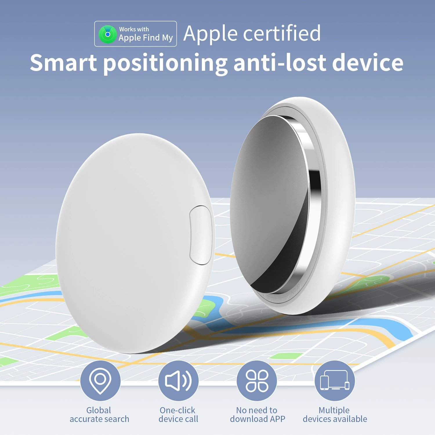 Интеллектуальный анти-потерянный устройство Apple Global Locator Tracker Предметы для домашних животных