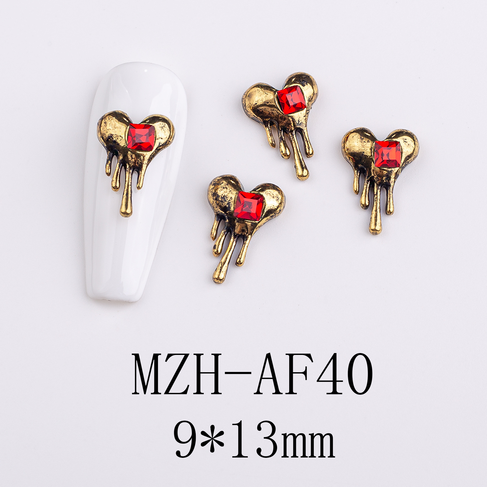 10g Weight Nail Decoration Accessories Nail Supplies 1 Piece Quantity Alloy Material Halloween Festival Heart Shape Pattern Retro, Simple Style Style Halloween Retro Simple Style Heart Shape Alloy Nail Decoration Accessories 1 Piece 21