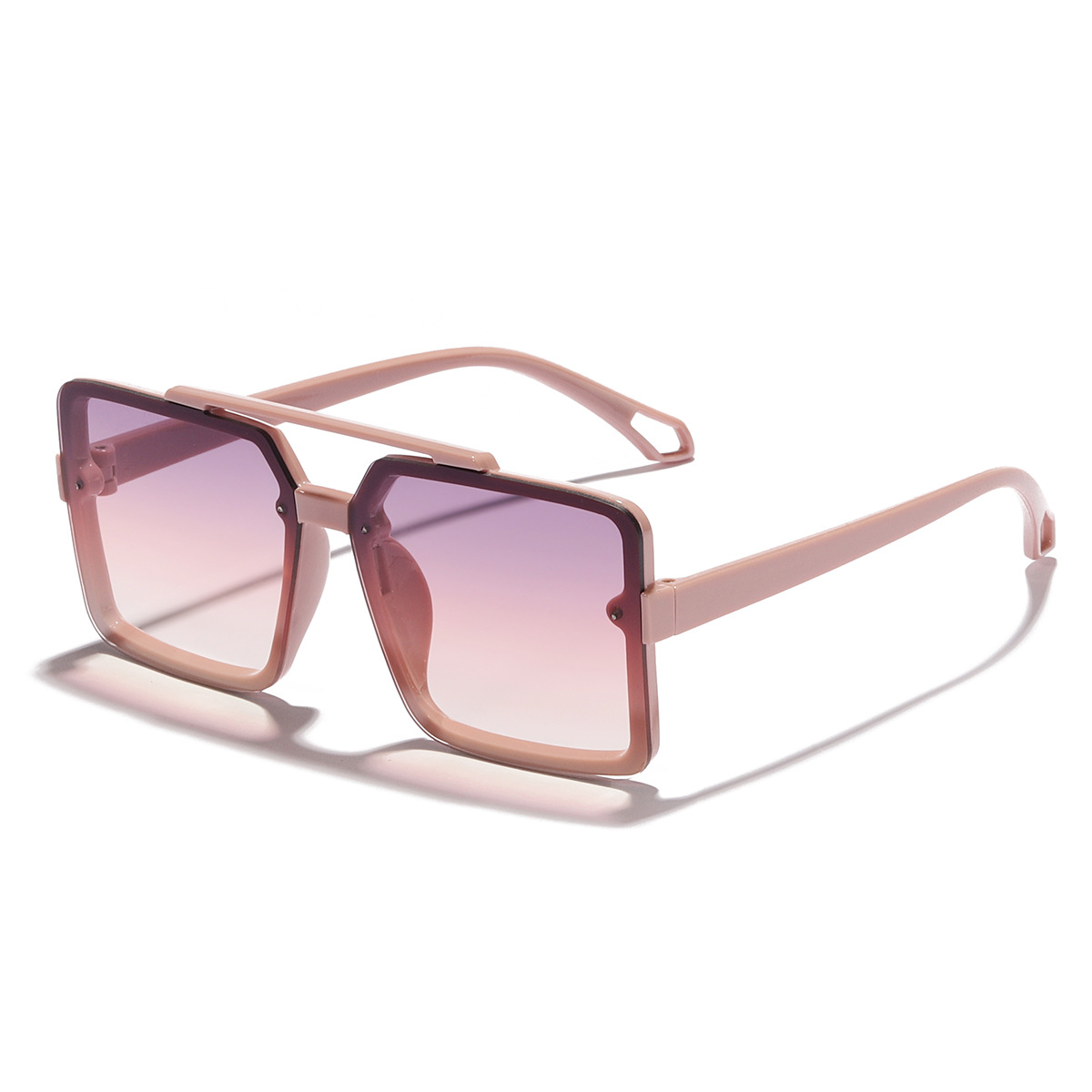 Gafas de sol personalizadas de doble haz ins estilo de gran marco cuadrado gafas de sol de las mujeres de moda lente de PC gafas de Ventas Directas transfronterizas 90946