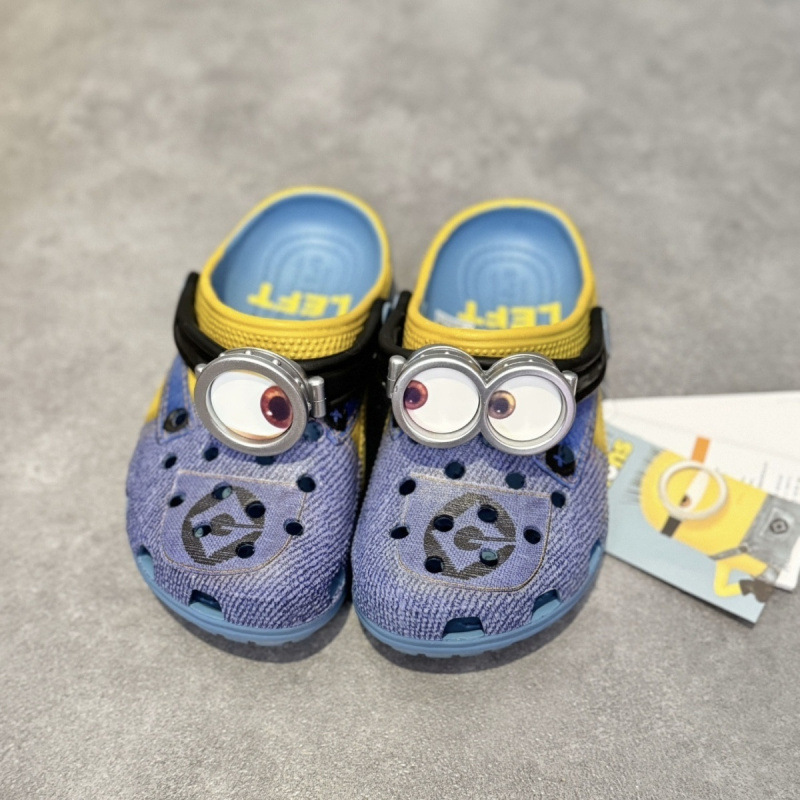 Crocs Mater Versatile Clogs Unisex Cars Minions Non-Slip Shoes Thick-Soled
