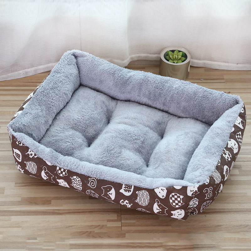 Pet Kennel Rectangular Kennel Thickened Warm Pad Large Dog Golden Retriever Small Kennel Adult Cat Kitten Nest Wholesale