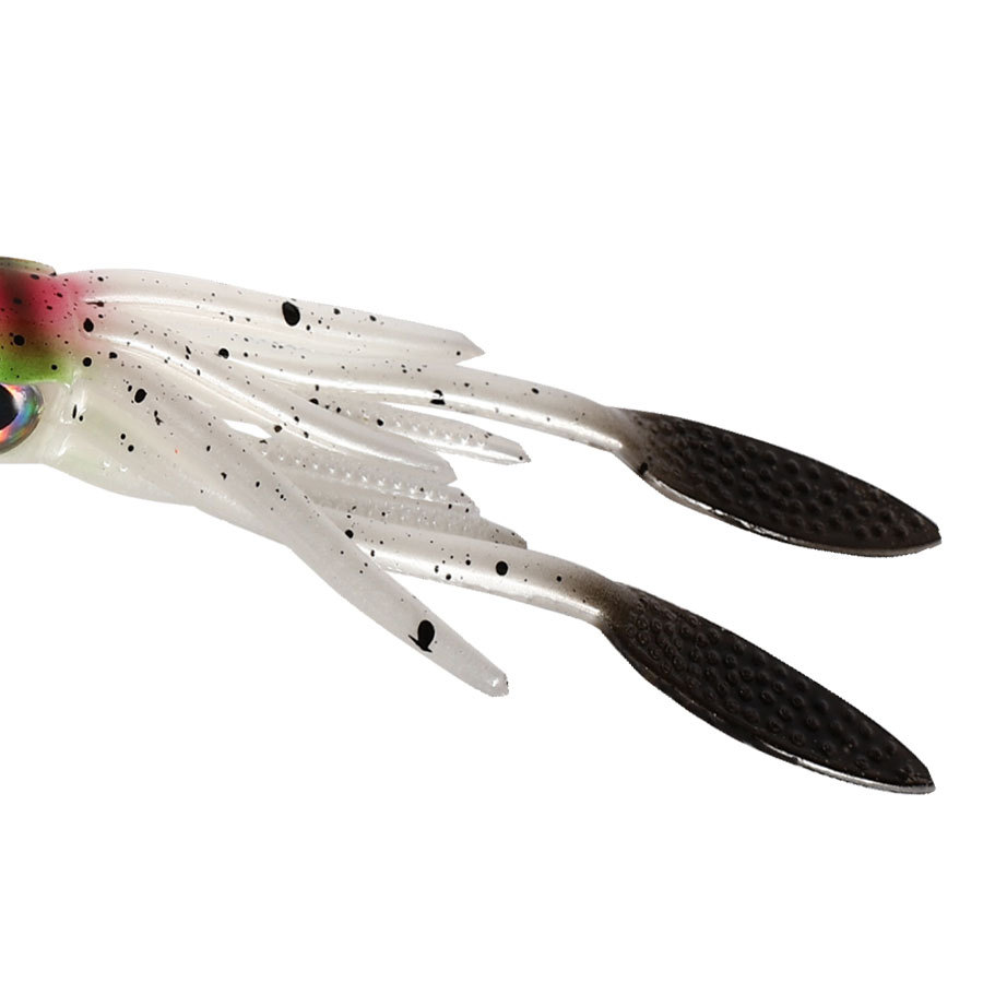 15cm/60g paquete calamar cebo suave con gancho luminoso UV pesca en el mar Placa de hierro gancho Luya falso cebo biónico pulpo