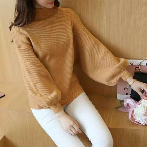 Autumn/Winter Korean Style Knit Women's Top women's turtleneck spring/autumn outerwear base shirt