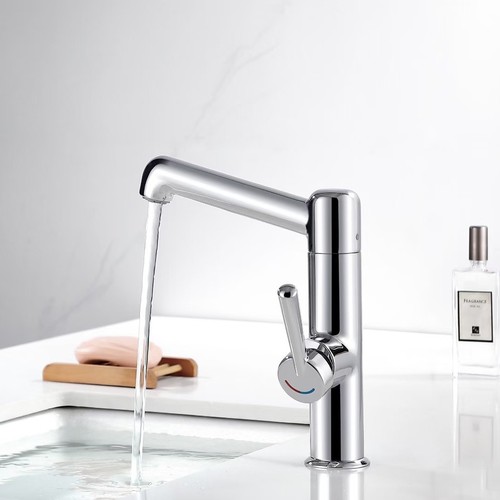 Single-outlet outdoor export gun-gray washbasin faucet hydropower digital display faucet rotating basin faucet