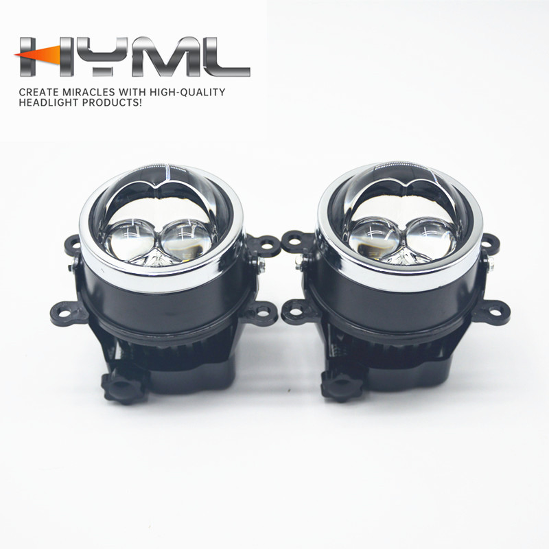 Aplicable a la lámpara de niebla LED del automóvil, lente de doble luz, ojo medio, luz corta y lejana, efecto láser directo doble 3 pulgadas impermeable