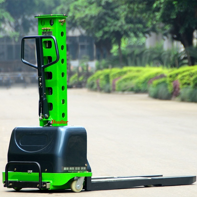 Carretilla elevadora semieléctrica autopropulsada portátil para carga y descarga logística