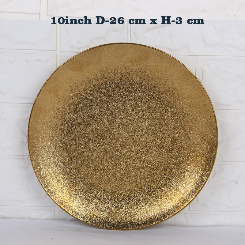 Placas de servicio de cerámica mate redondas del restaurante de encargo del logotipo