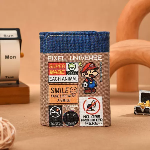 2026 New Fashion Wallet Cute Cartoon Super Mario Coin Purse Personalized Driving License Storage Card Holder