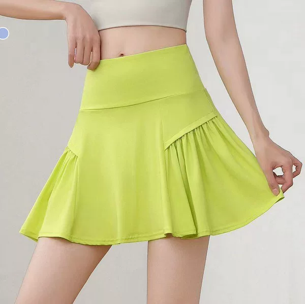 chubby girl plus size Summer Tennis Skirt Women's Sports Skirt Badminton Skirt Quick-drying Anti-light Yoga Running Skirt