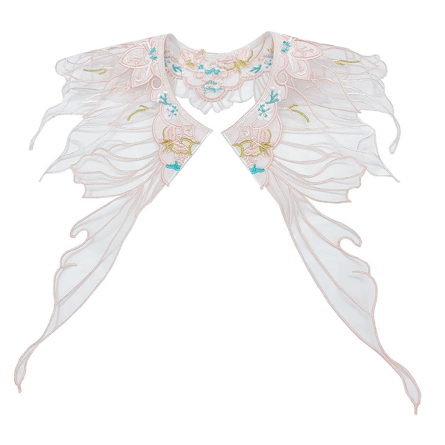 Ткань вышитая европейская пряжа вышитая металлическая нить вышивка DIY аксессуары трехмерная вышивка фея детская одежда поддельный воротник облачного плеча