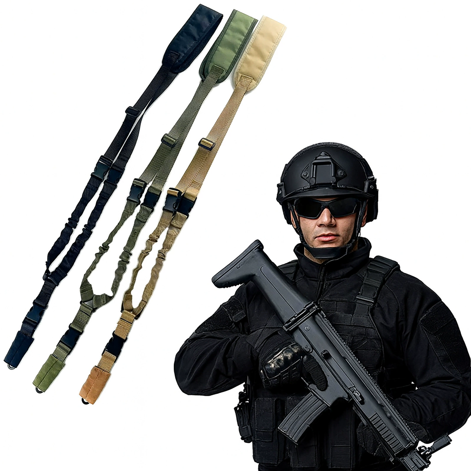 Эксклюзивная трансграничная поставка двухточечного тактического миссийного веревочного оружия, тактического ремня, миссийной веревки, ремня для альпинизма на открытом воздухе.