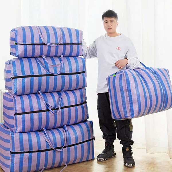Snakeskin Woven Bag Encryption Nylon Woven Bag Large Capacity Luggage Bag Storage Bag Quilt Folding Work Bag