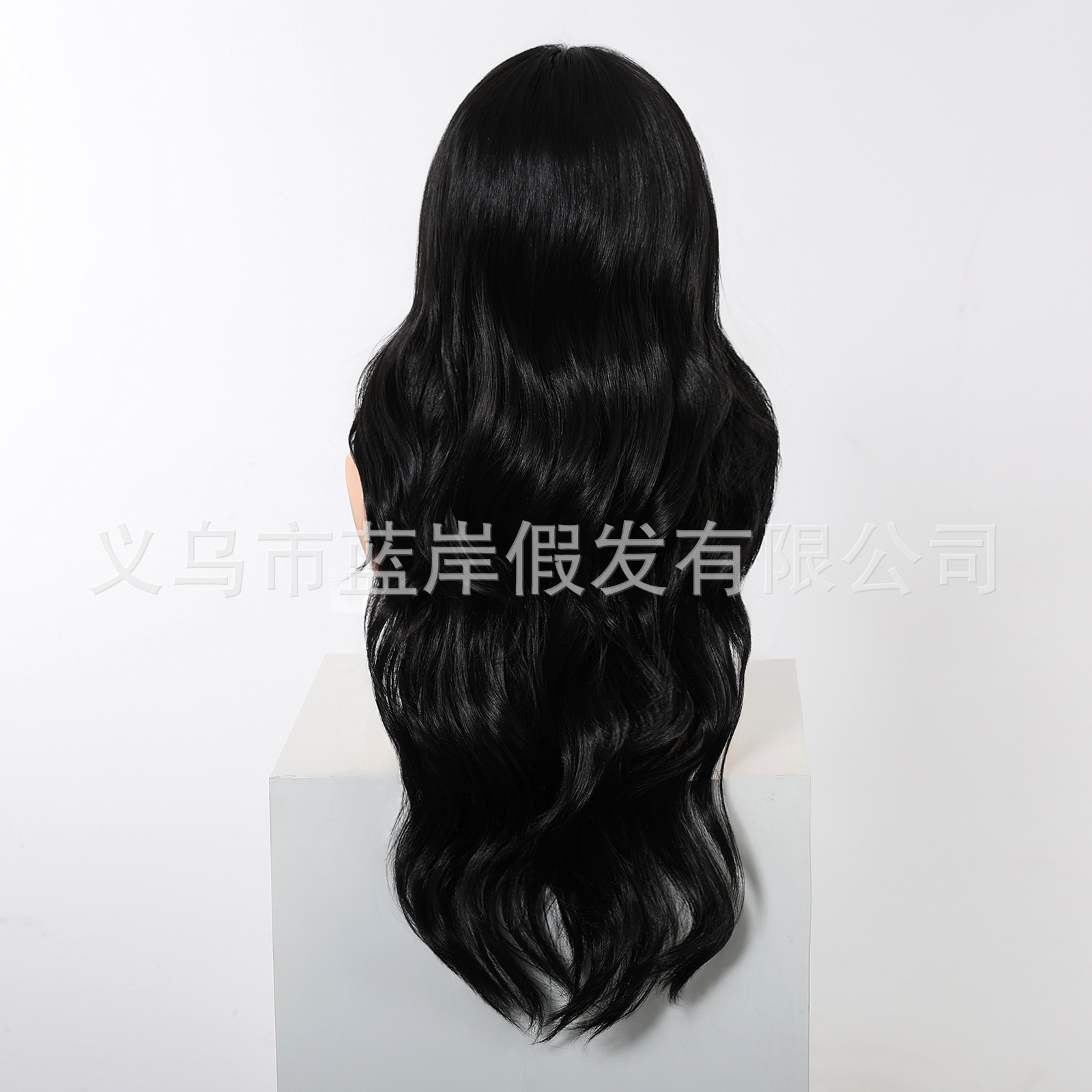 Elegante negro 30 pulgadas cabello rizado largo 13 * 6 gran área de encaje peluca para mujeres realista natural cómodo cosido casual