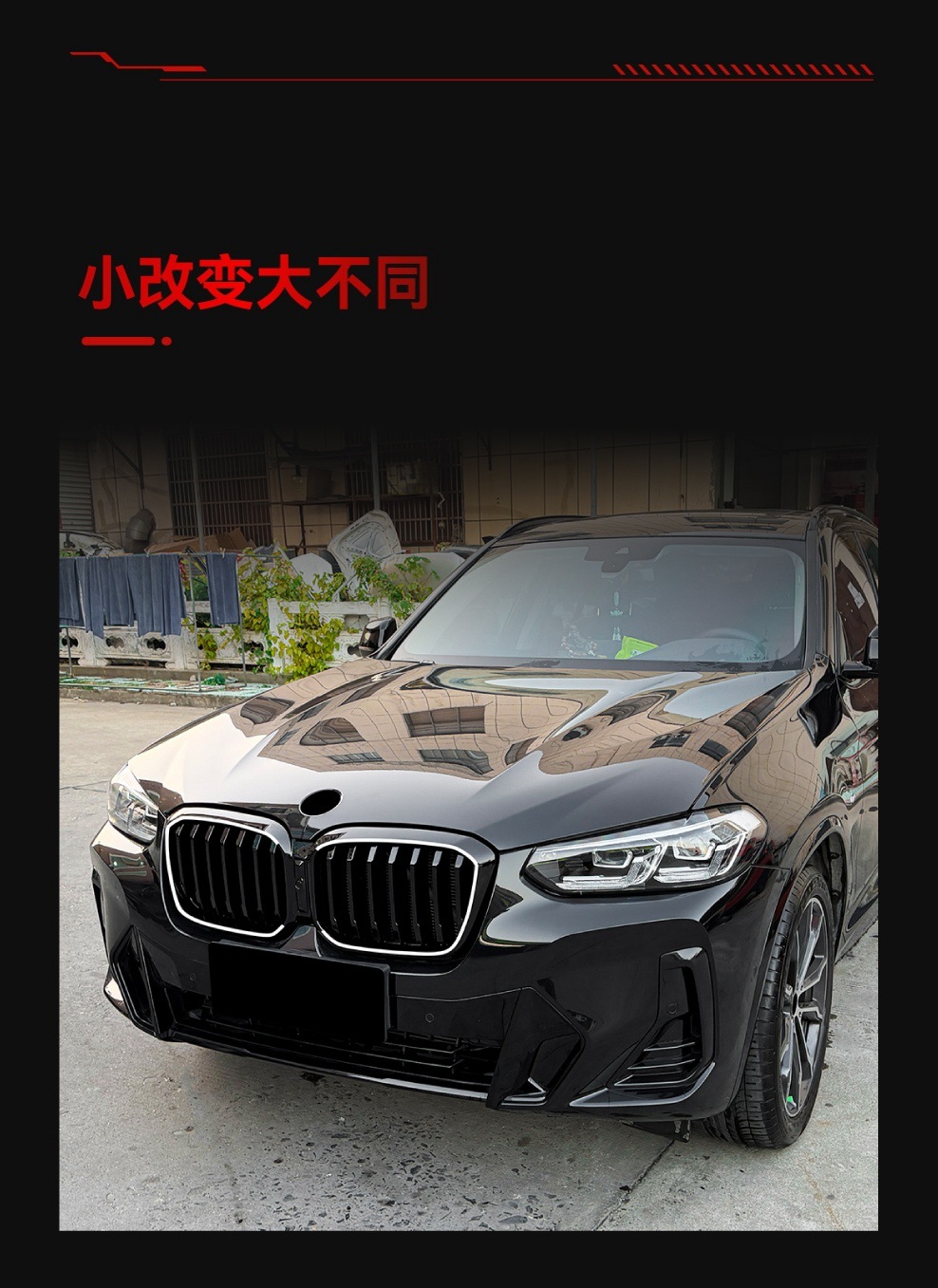 Suitable for 2022-2024 Bmw X3 G01 X4 G02 Lci Led Illuminated Front Grille Modification Parts