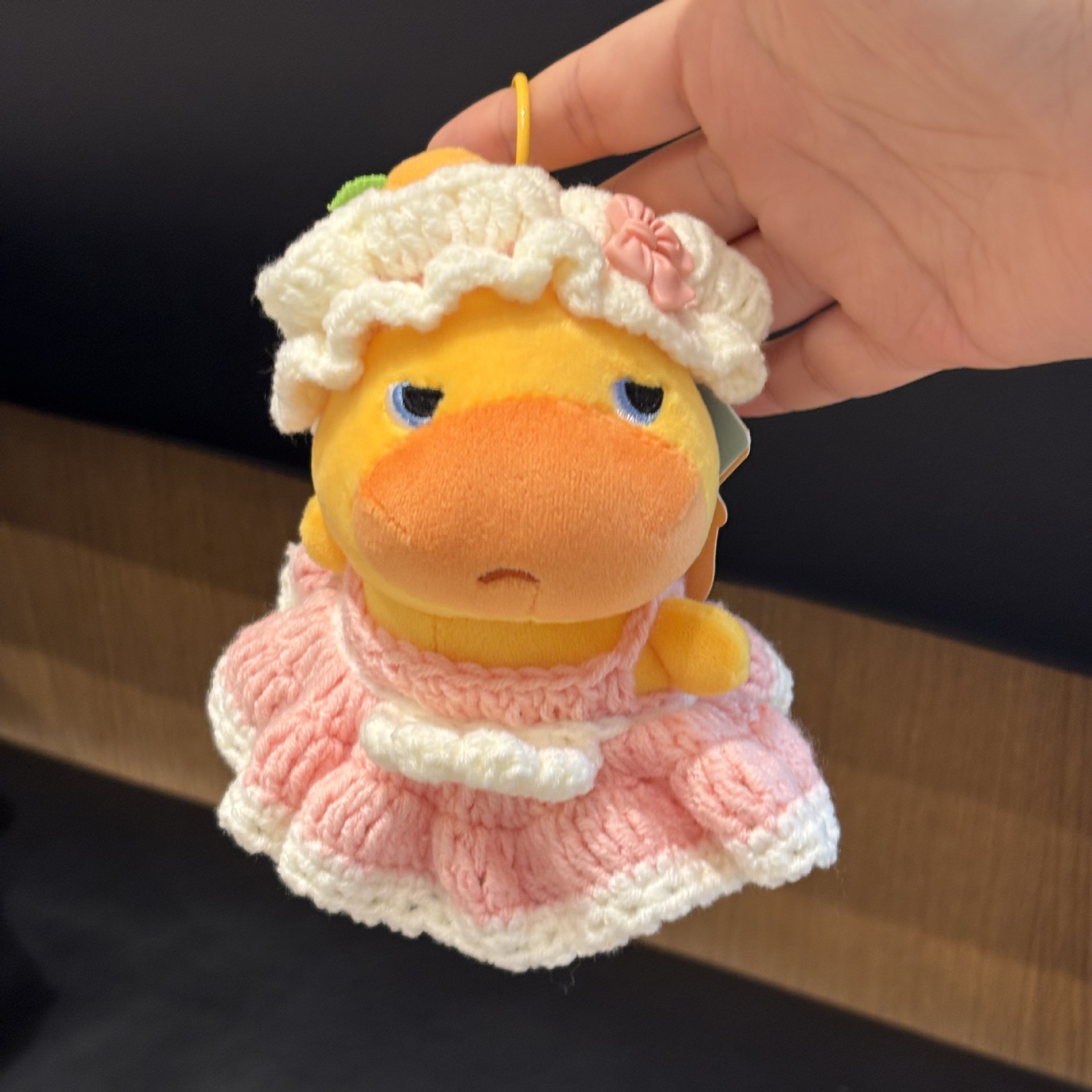 Disdainful lulu + pink knitted maid suit