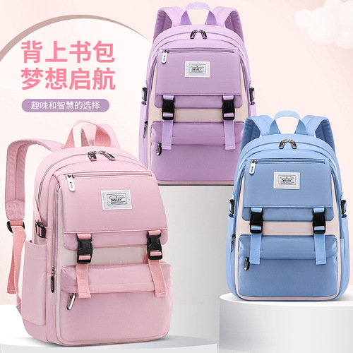 Sesame Baby's new schoolbag for primary school students, lightweight casual backpack for boys and girls aged 6-12 years old, children's backpack