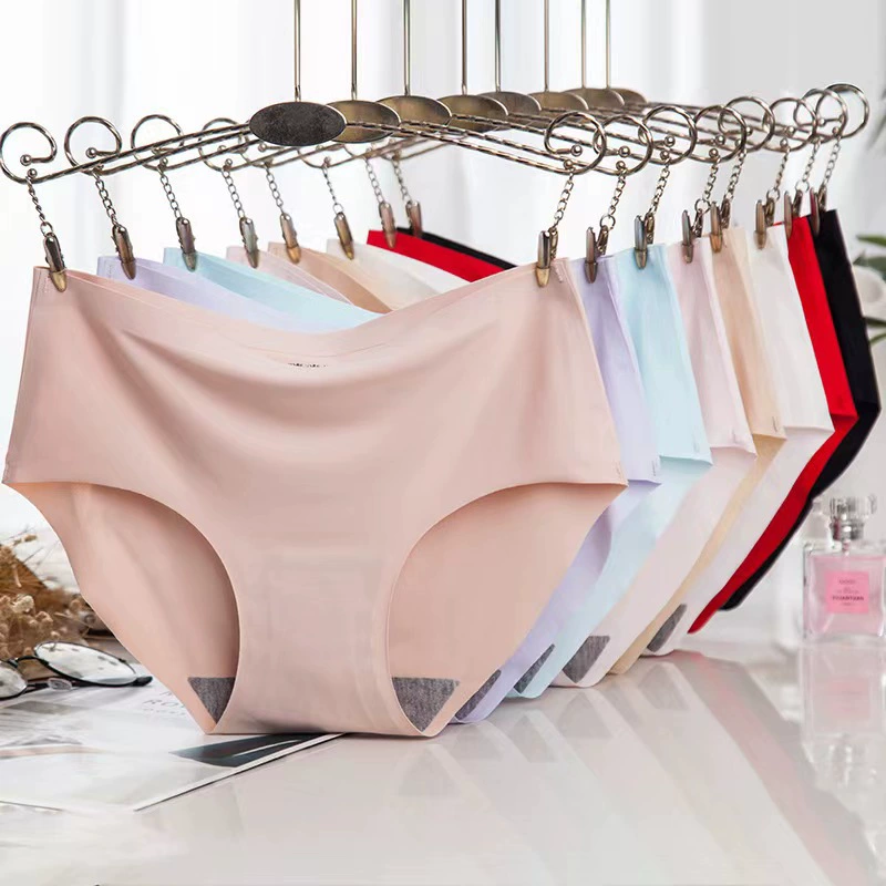 Цельное бесшовное нижнее белье с талией Ice Silk для девочек больших размеров, дышащее Сексуальное Милое оптом 810