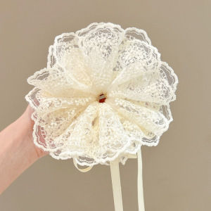 Dulce de alto nivel, anillo de cabello de intestino grueso, cordón de cabello de cola de caballo baja coreana, cordón de cabello grande, delicado, adornamiento de cabello de princesa de alto valor