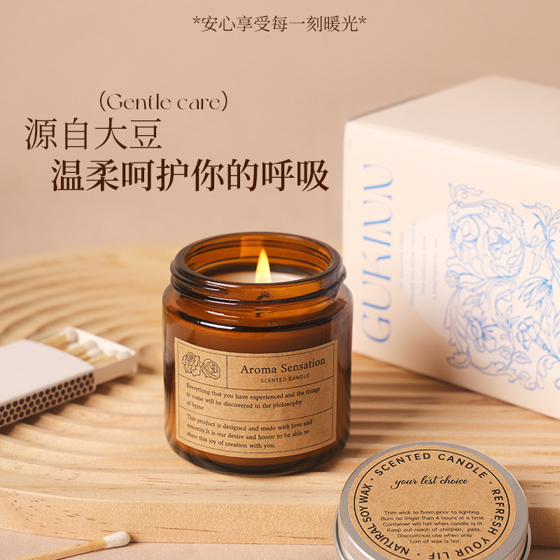 Taza de té cera de incienso para el hogar dormitorio velas románticas de perfume cera de soja hecha a mano con regalo de mano decoración regalos pequeños