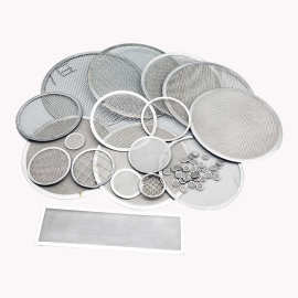 厂家现货圆形异形片不锈钢包边过滤网筛网密纹编织多规格过滤网片