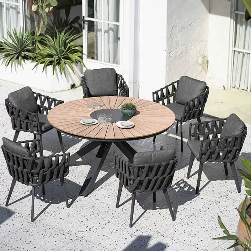 别墅庭院户外桌椅花园露台酒店民宿餐饮外摆高端休闲家具防雨防晒