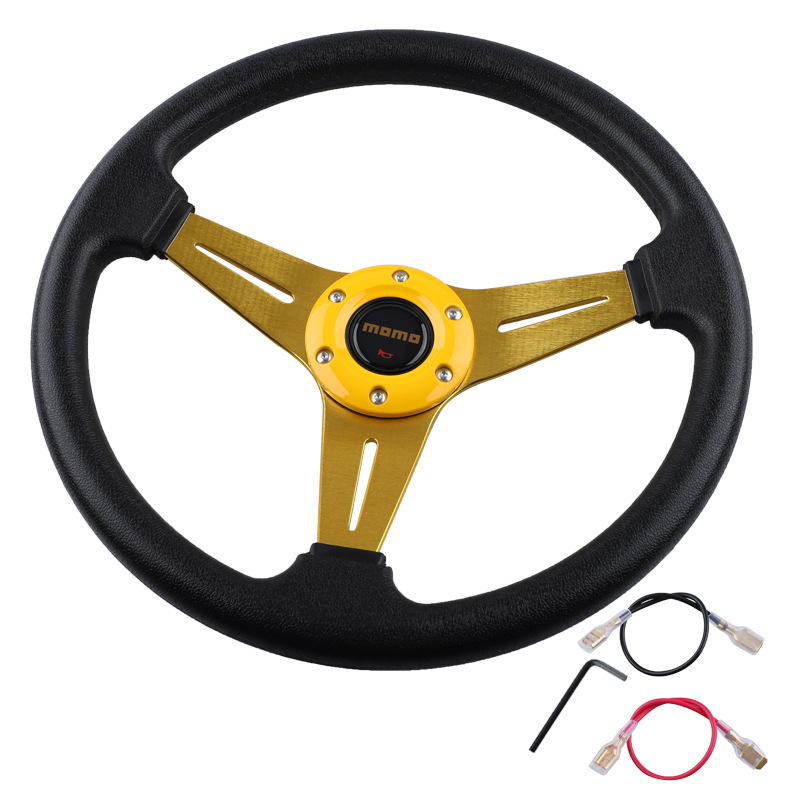 Car Modification Parts 14-Inch 350mm Pu Steering Wheel Competitive Gaming Kart Steering Wheel Racing Steering Wheel
