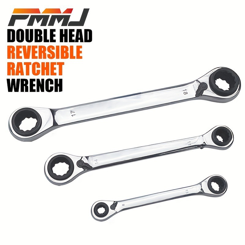 供应两用扳手快速扳手双棘轮梅花扳手 多功能双头双向四合一扳手