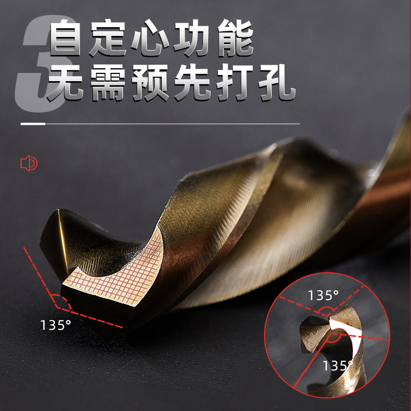 麻花钻头m43转头钻不锈钢打孔钻孔开孔器钻铁合金直柄钻手电钻