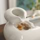 Ceramic Small Fish Tank Automatic Circulating Water Dispenser Desktop Household Lucky Cat Feeding and Drinking Water Culture Utensil Ornaments