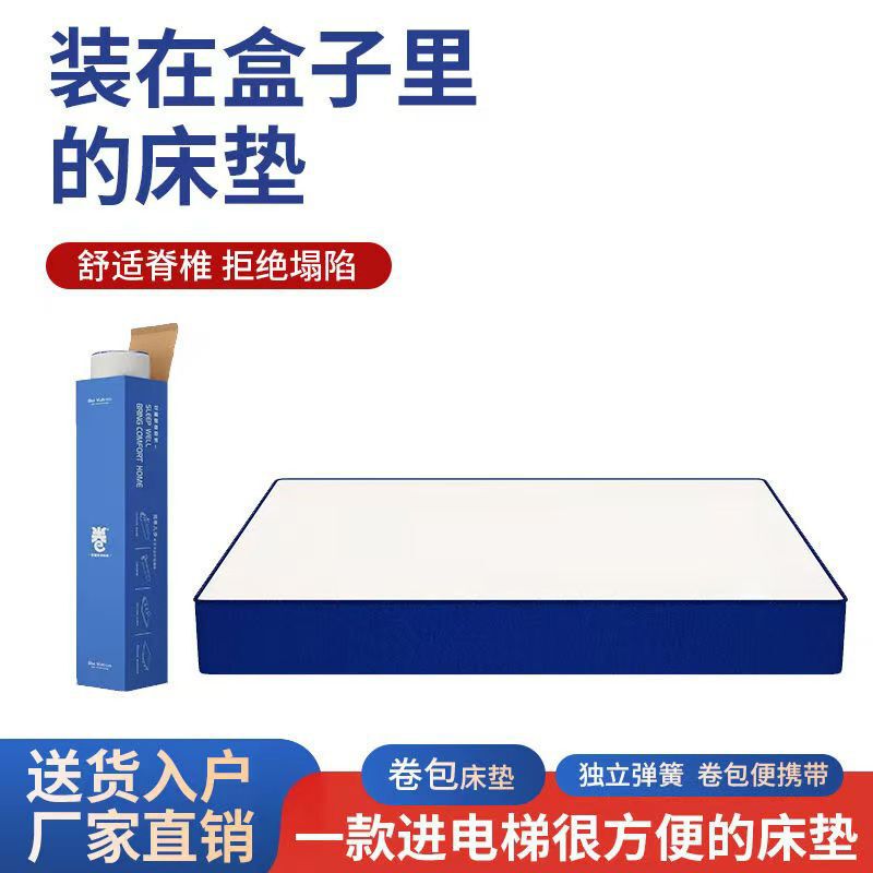 Roll-Packed Box Memory Foam Mattress Independent Spring Latex Mattress Hotel Direct Supply Mattress 1.8X 2m Double Home Use