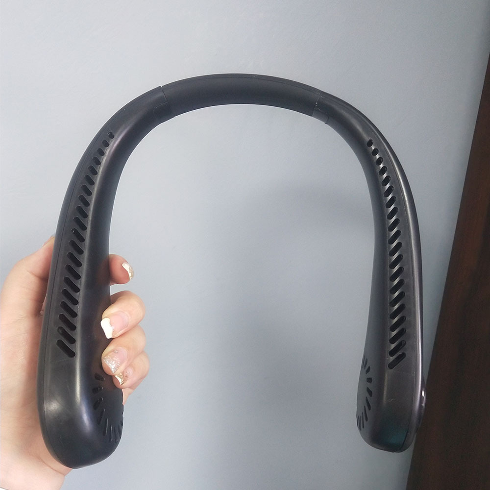 Nuevo producto ventilador de cuello colgante sin hojas usb transfronterizo deportes al aire libre portátil ligero mini ventilador de cuello colgante turbo sin hojas