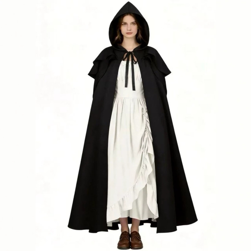 Medieval Cloak Vintage Cosplay Costume Hooded Cloak Gothic Style Men's Long Coat Cross-Border Hot Item Medieval Cloak Vintage Cosplay Costume Hooded Cloak Gothic Style Men's Long Coat Cross-Border Hot Item