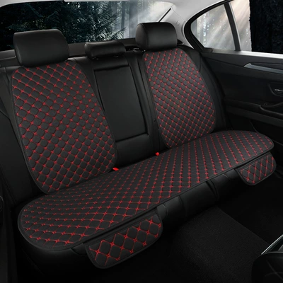 Four Seasons Pad – seat cushion generation - rear-backrest-black-red-linen