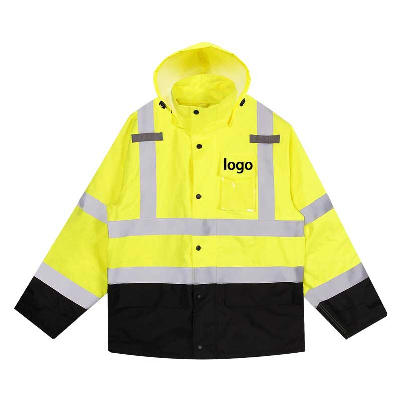 Reflective Jacket Oxford Cloth Waterproof and Wear-Resistant High-Brightness Chemical Fiber Reflective Strips High Visibility Outdoor Duty Construction Clothing