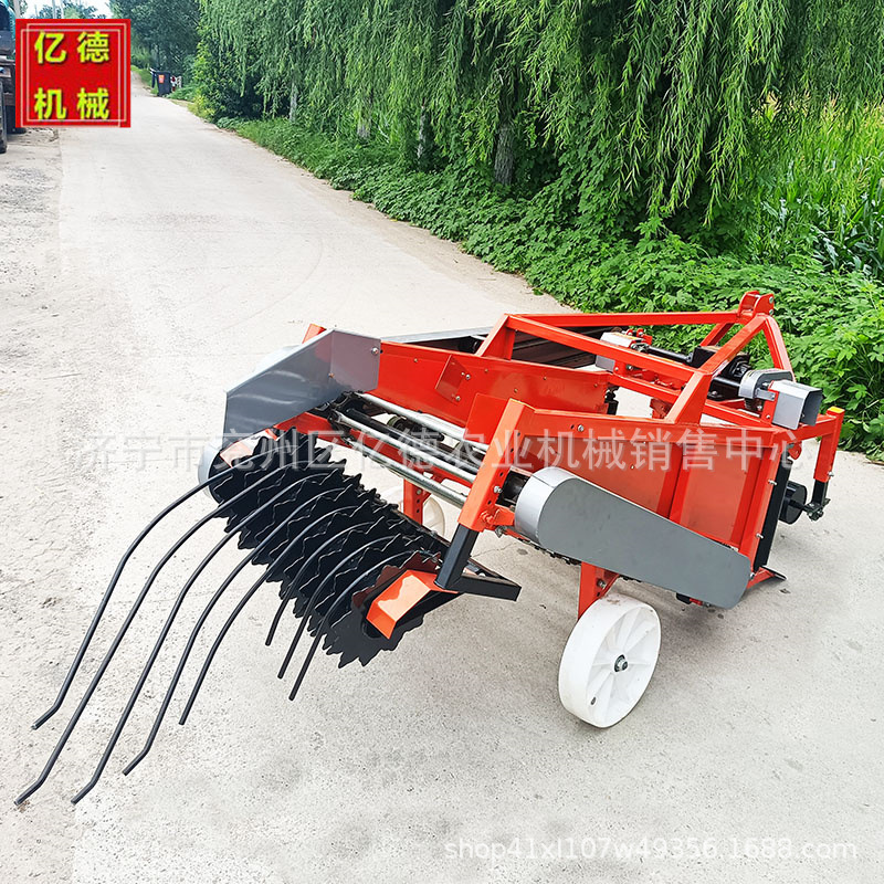 大马力拖拉机带动起垄地麦茬地平地高粱大豆花生收获机秧果分离