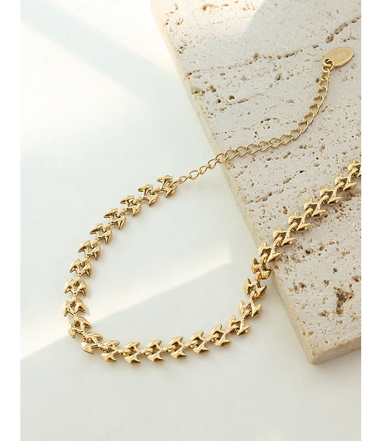 Niche design geometric diversity stitching bracelet necklace titanium steel non-fading