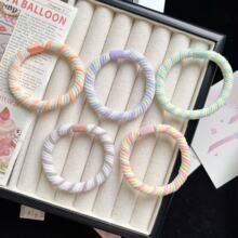 冰淇淋色彩色高弹力柔软不伤发皮筋发绳日常百搭小皮套扎头发发圈