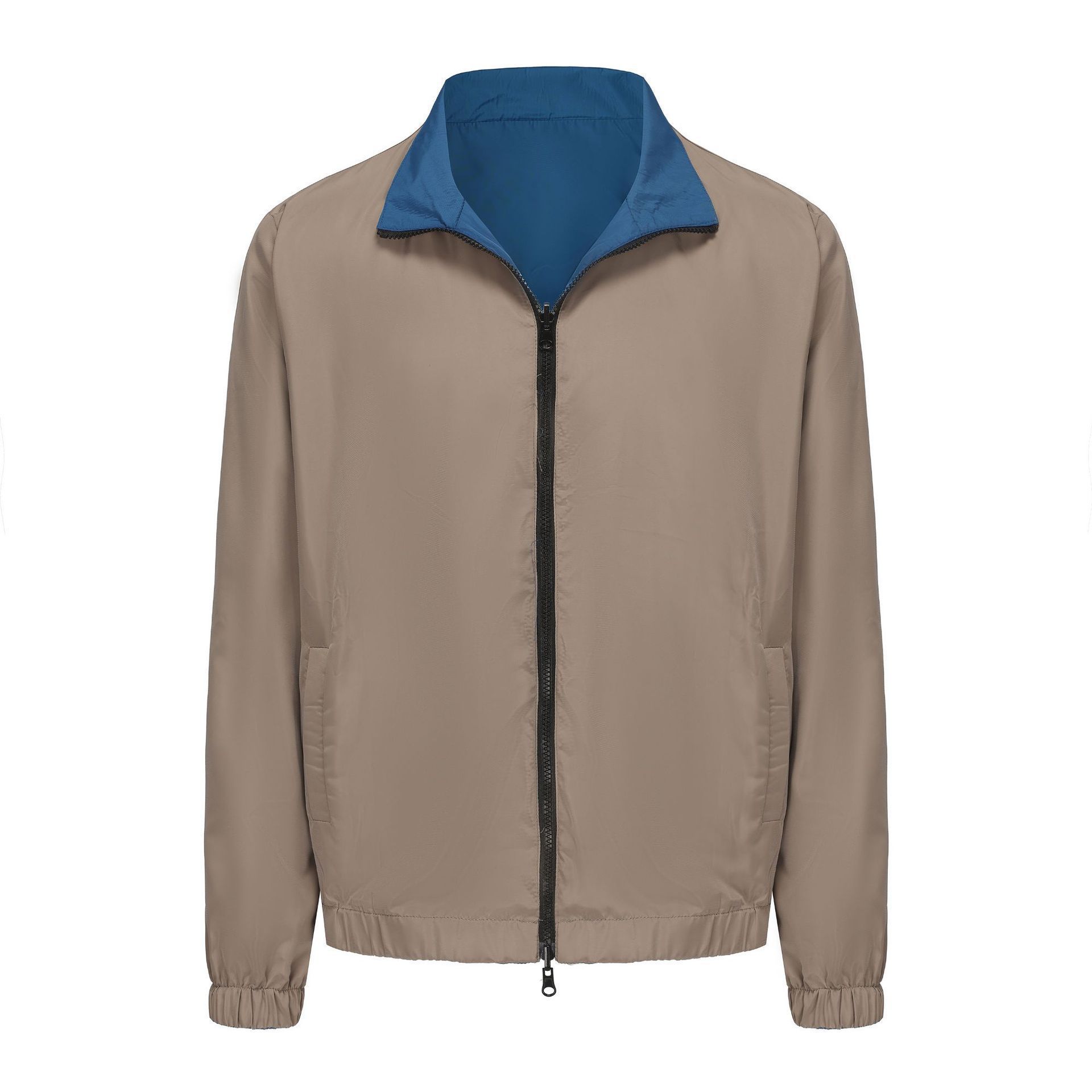 2024 Frühling und Herbst Neue Herrenmantelseite Tragbare doppelköpfige Reißverschlussjacke Sonnenschutzkleidung_voghion.com