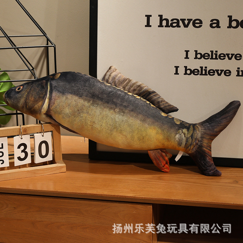 クリエイティブシミュレーション魚人形フナ鯉ぬいぐるみ睡眠枕水族館人形面白い猫布人形魚|undefined