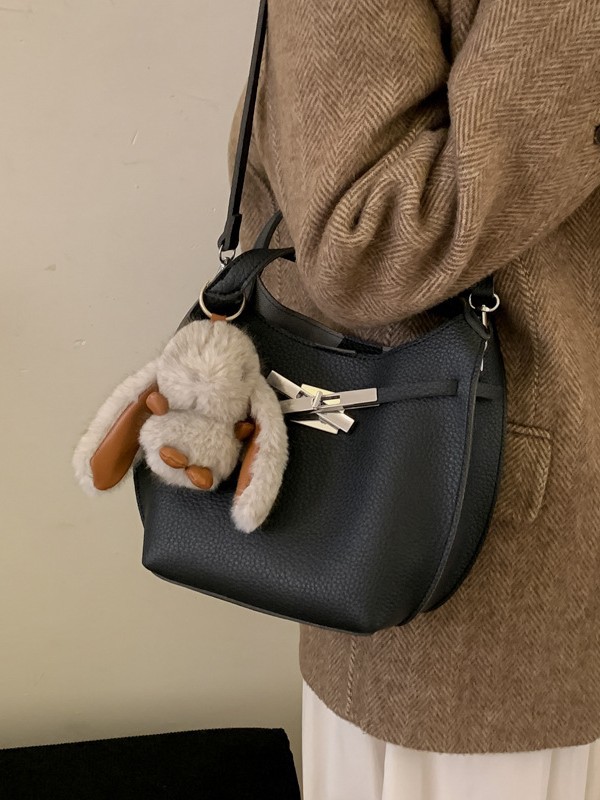 Bolso de mujer nuevo estilo coreano nicho de moda lichi bolso de cubo portátil de alta sensación de ocio mochila de viaje